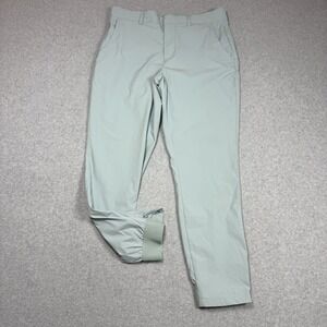SWET Performance Pants Mens 30 Sage Green Ankle Zip Stretch Athleisure Sports